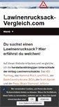 Mobile Screenshot of lawinenrucksack-vergleich.com